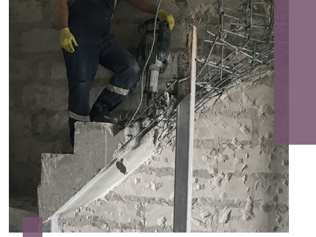 Демонтаж металлических и бетонных лестниц в Можге