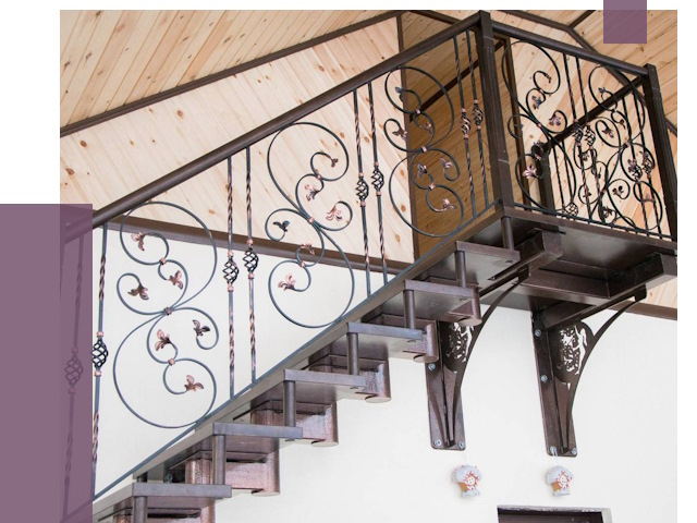 Кованые лестницы в Можге от 78998 руб. под ключ