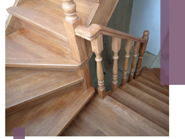 Дубовые лестницы под ключ в Можге: изготовление и монтаж