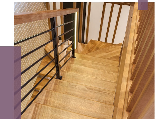 Лестницы из ясеня в Можге под ключ от 9925 руб. 