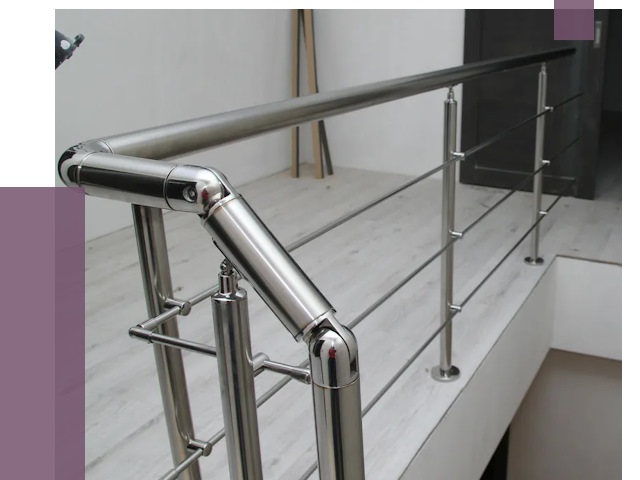 Перила из нержавеющей стали в Можге от 8913 руб. под ключ | ПРОЛЁТ-Мжг