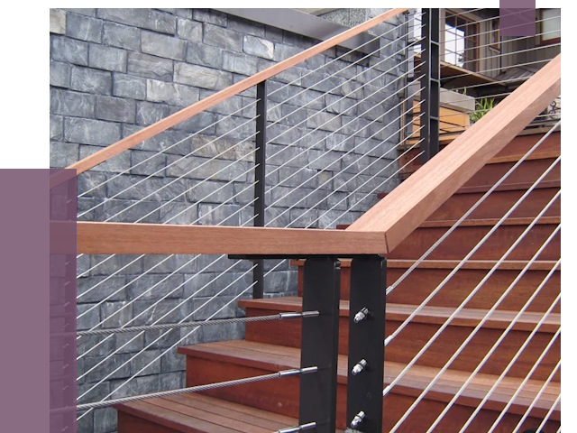 Тросовые перила под ключ в Можге от 7697 руб.