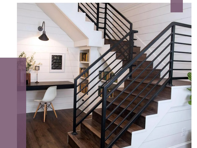 Перила для лестницы в доме в Можге от 7343 руб. — ПРОЛЁТ-Мжг