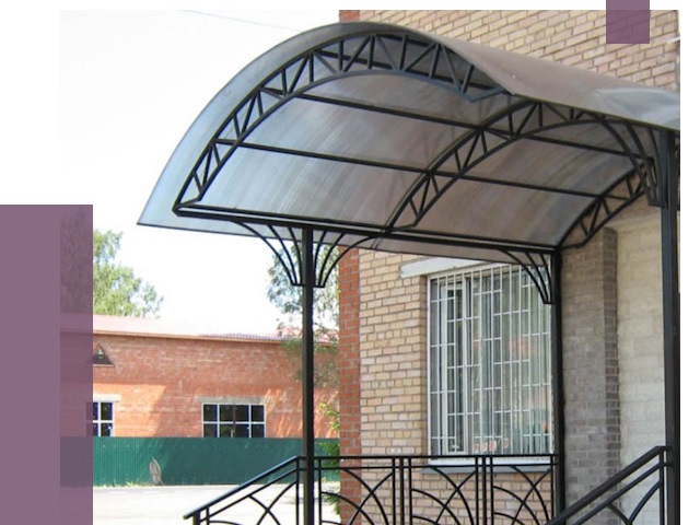 Металлические навесы и козырьки в Можге от 12660 руб.