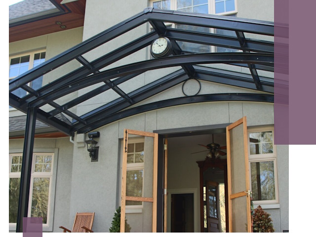 Изготовление и монтаж навесов и козырьков в Можге