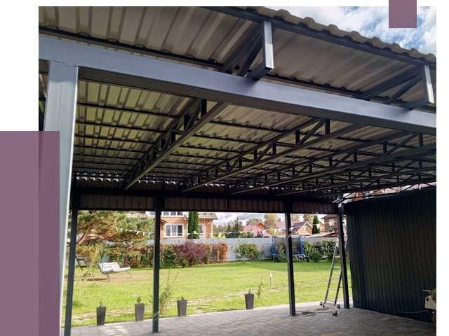 Монтаж навесов в Можге от 7292 руб. — установка навеса | ПРОЛЁТ-Мжг