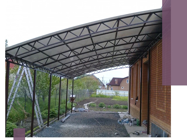 Профессиональный монтаж навесов под ключ в Можге