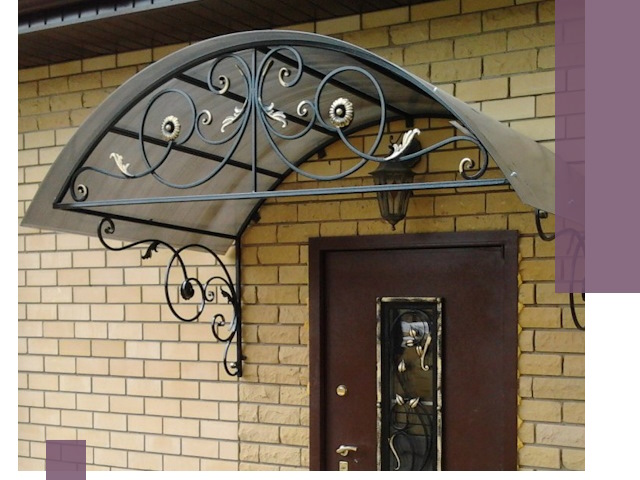 Изготовление козырьков из металла под ключ в Можге