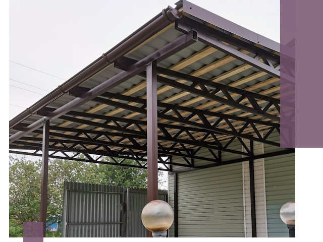 Навесы под ключ в Можге: изготовление, монтаж и гарантия