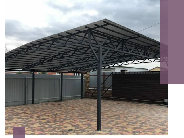 Недорогие навесы под ключ в Можге — изготовление и монтаж