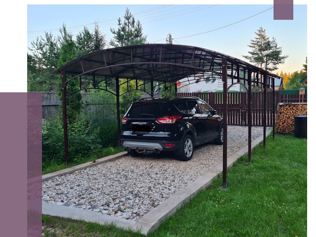 Навесы для автомобиля в Можге от 13014 руб.  | ПРОЛЁТ-Мжг