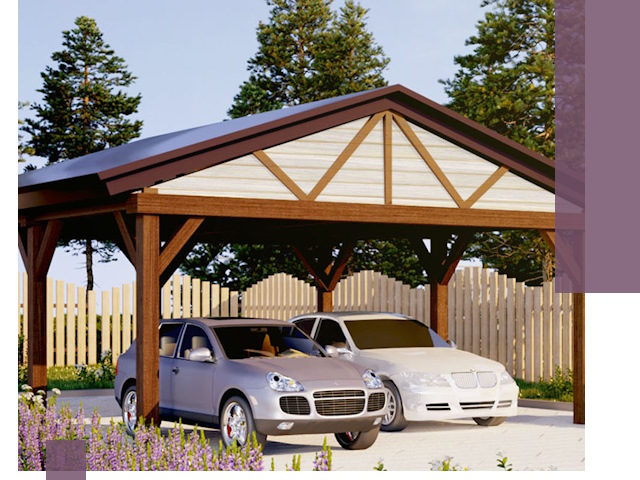 Навесы для автомобиля в Можге — изготовление и монтаж