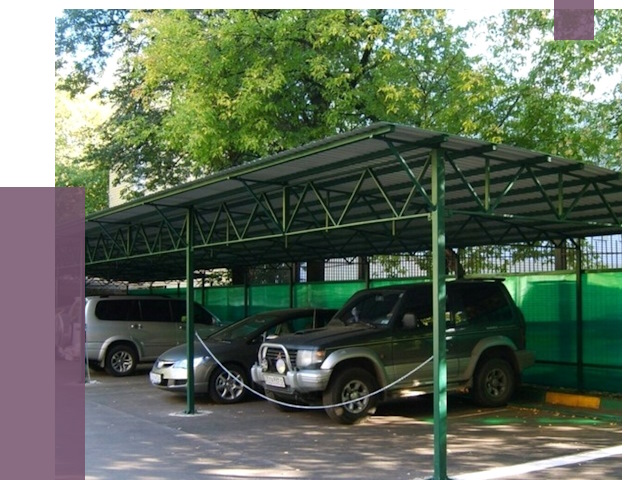 Навесы для парковки в Можге от 79505 руб. заказать | ПРОЛЁТ-Мжг
