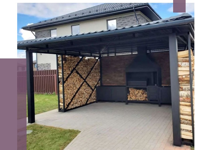 Навесы для барбекю в Можге от 12609 руб. под ключ | ПРОЛЁТ-Мжг