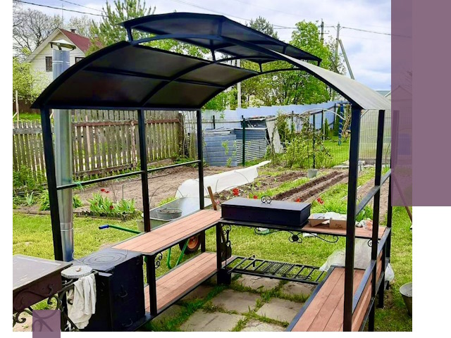 Навесы для барбекю в Можге: изготовление, монтаж и демонтаж