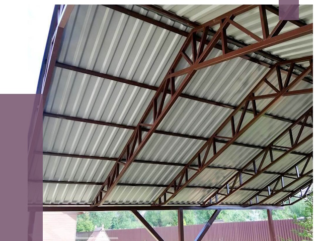 Навесы из профнастила в Можге от 7292 руб. | ПРОЛЁТ-Мжг