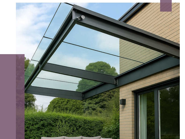 Стеклянные навесы и козырьки в Можге от 12154 руб.