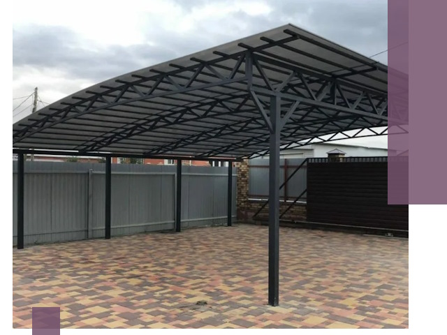 Металлические навесы под ключ в Можге — изготовление и монтаж