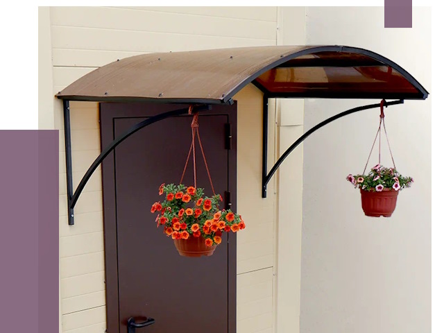 Козырьки над входом в Можге от 14686 руб.  | ПРОЛЁТ-Мжг