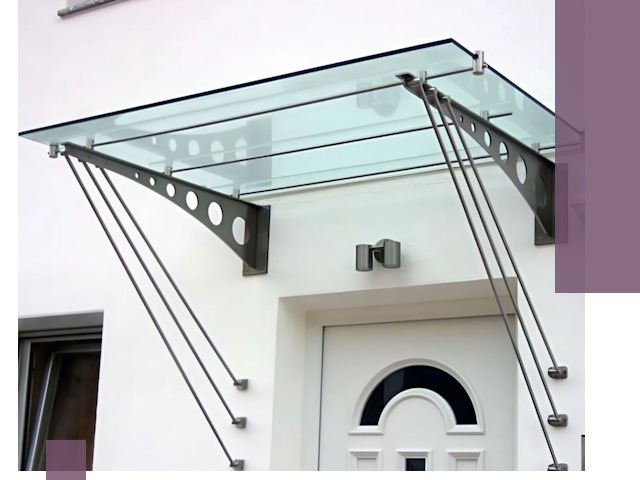 Козырьки над входом под ключ в Можге — изготовление и монтаж
