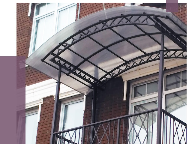 Козырьки над балконом в Можге от 8558 руб.  | ПРОЛЁТ-Мжг