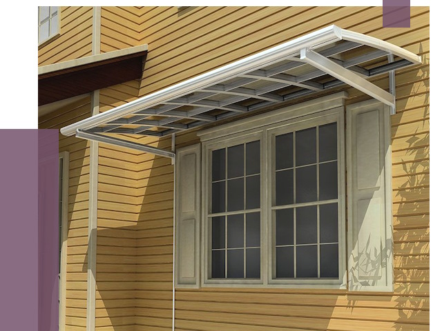 Козырьки над окнами в Можге от 7545 руб. — монтаж, покупки | ПРОЛЁТ-Мжг