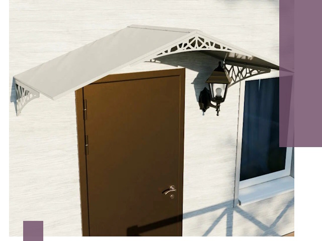 Металлические козырьки на входы и террасы в Можге