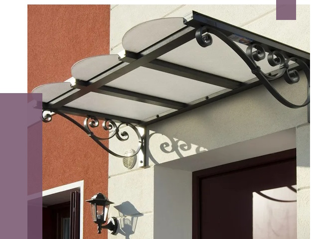 Односкатные козырьки в Можге от 8305 руб.  | ПРОЛЁТ-Мжг