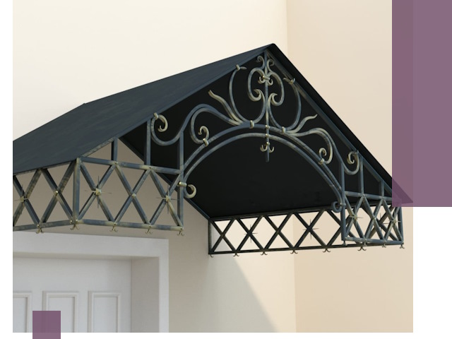 Двускатные металлические козырьки под ключ в Можге