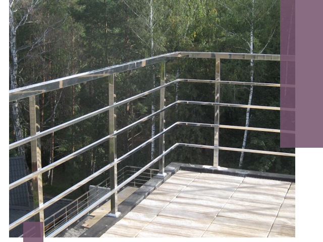 Парапеты из нержавеющей стали в Можге — изготовление и монтаж