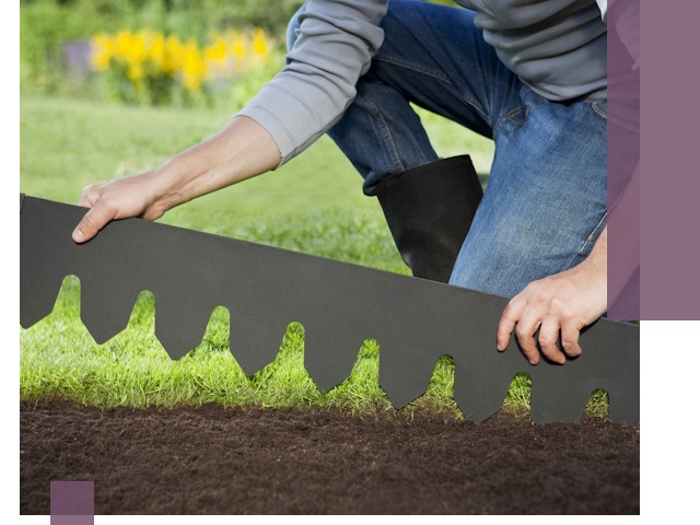 Металлические бордюры для газона в Можге — изготовление и монтаж