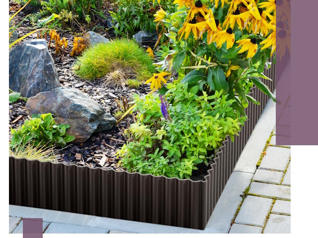 Металлические бордюры для клумб в Можге — производство и монтаж